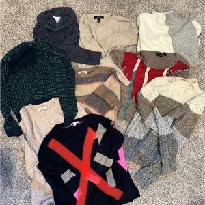 8 Sweater Bundle for Women S-M-L GUC/EUC •J.Crew, Erika, Forever 21, Loft, etc
